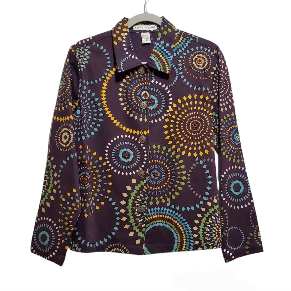 Bamboo Traders Art Deco Button Down Blazer